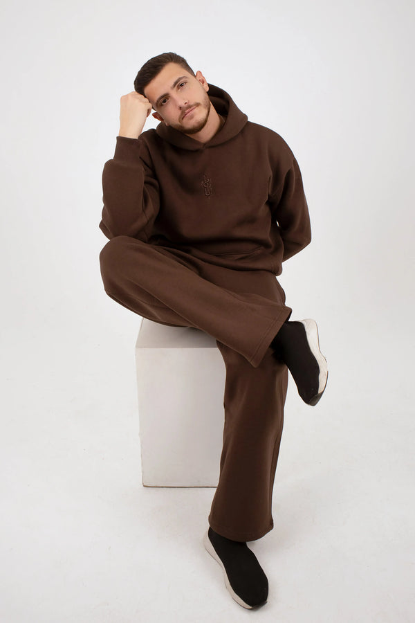 Brown Hoodie Suit (Unisex) - Yabooya