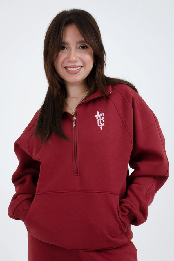 Burgundy Long Zipper (Women’s) - Yabooya