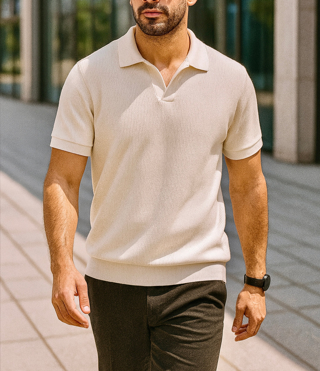 Johnny Collar Polo – Ivory Soul - Yabooya