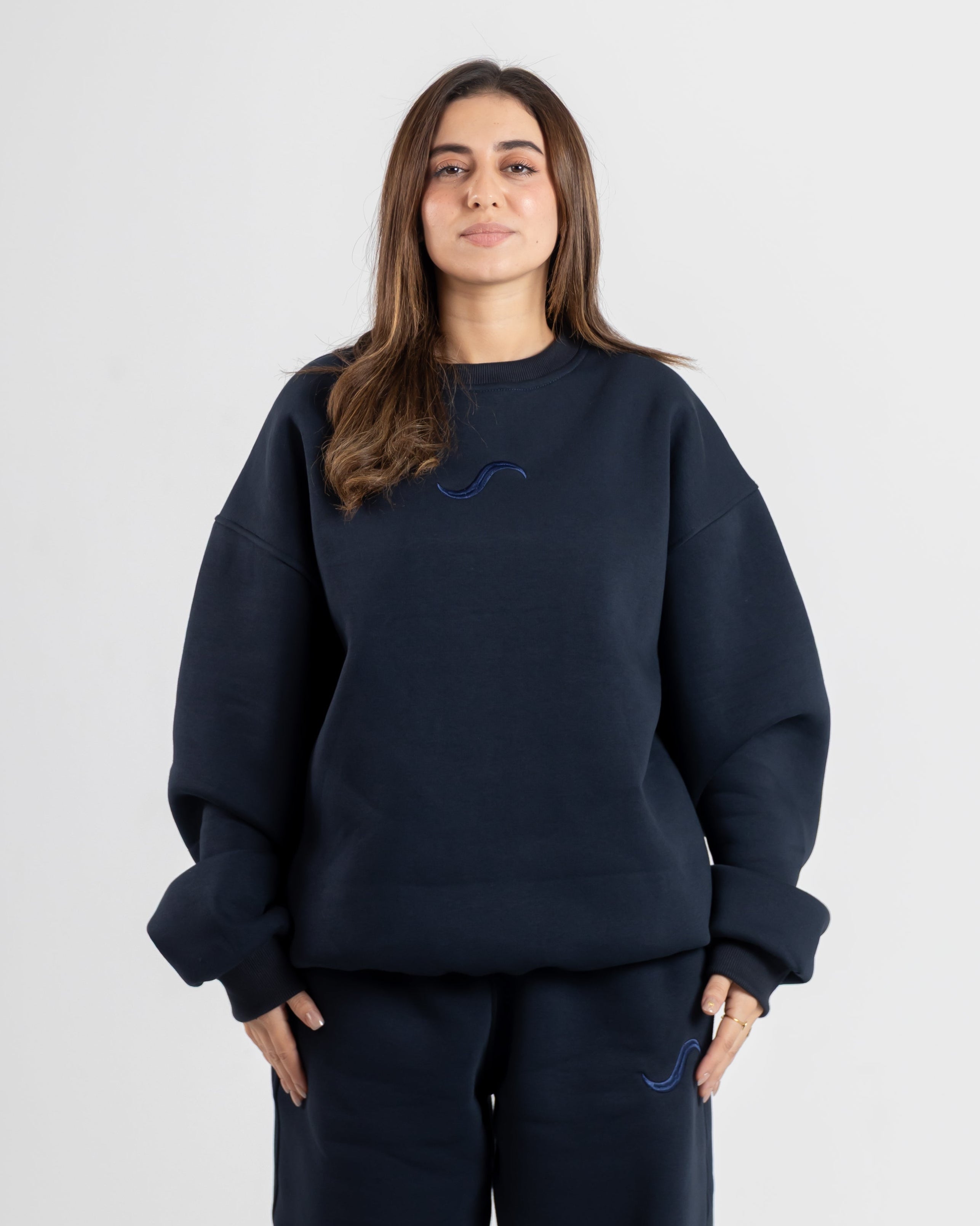 Unisex Off-Duty Crewneck -  Navy Blue