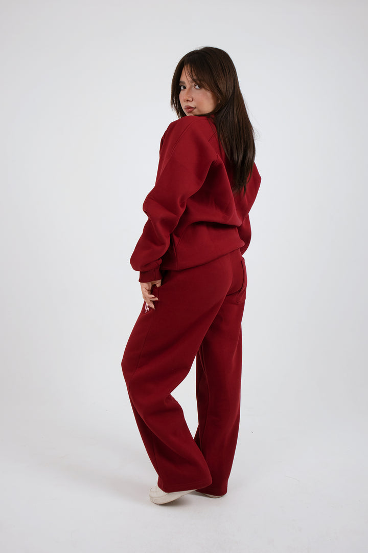 Burgundy Long Zipper suit (Women’s) - Yabooya